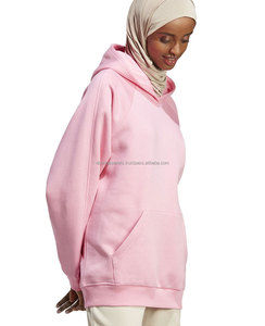 Polo en blanco sudadera para mujer de gran tamaño Casual personalizado liso pulóver mujeres OEM Casual sólido tejido sudaderas con capucha para mujer - Product Image 2