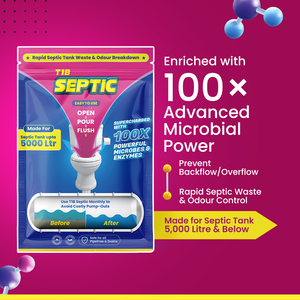 T1B Septic, Polvo Biológico para Tratamiento de Tanques Sépticos, 100 g - Product Image 3