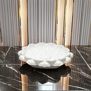 ชามลายดอกบัวหินอ่อนอินเดียคุณภาพสูง งานฝีมือประณีต เหมาะสำหรับการตกแต่งบ้านอย่างมีสไตล์ ผลิตจากสโตนแวร์ เหมาะสำหรับตกแต่งภายในห้องครัว - Product Image 1