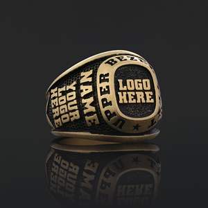 Anillo Escolar BOJ 021 Personalizado de Plata con Diamantes, Anillo de Graduación Universitario Unisex, Regalo para Fiestas y Ocasiones Especiales, Precio Bajo - Product Image 6