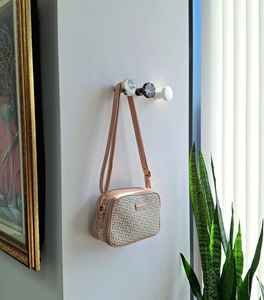 TCE Handcrafted Eco-Friendly Natural Marble <b>Cloth</b> Art Deco Wall <b>Hanger</b> Premium Wall Mounted Hanging Accessory Home Hotel Retail - Product Image 3