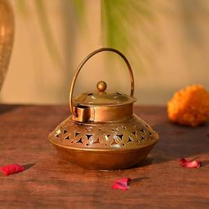 Brûleur d'encens en métal de style traditionnel pour encens indien religieux, écologique, diffusion de parfum longue durée, vente en gros - Product Image 5