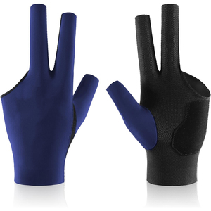 Guantes de Snooker Profesionales de Dos Dedos con Palma Texturizada de Silicona, Dorso Transpirable de Poliéster y Cierre de Velcro - Product Image 1