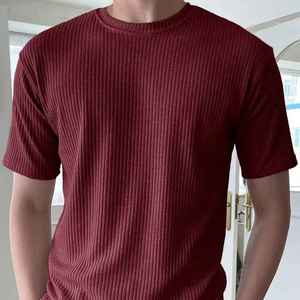 Camiseta de Manga Corta para Hombre, Estilo Urbano, Mezcla de Poliéster y Algodón, Tejido Transpirable, Corte Regular - Product Image 5