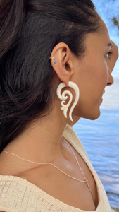 Pendientes de Hueso de Búfalo Natural – Joyería Boho Ligera con Colgantes Artesanales Naturales - Product Image 2