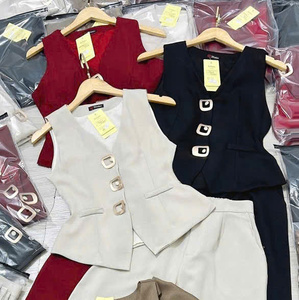 ชุดเซ็ตสองชิ้นสำหรับฤดูร้อน เสื้อผ้าผู้หญิง สวมใส่สบาย แฟชั่นธรรมชาติ ซักได้ บรรจุภัณฑ์แบบกำหนดเอง จากผู้ผลิตในเวียดนาม - Product Image 5