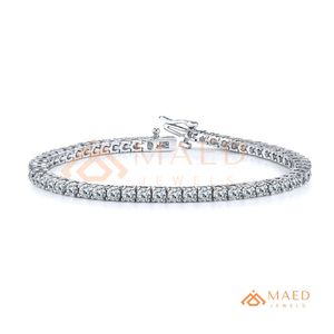 925 Sterling Silver Round Cut Moissanite Tennis <b>Bracelet</b> Women Luxury Fashion <b>Bracelets</b> & Bangles Jewelry - Product Image 5