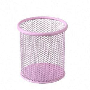 Organisateur de bureau en maille, porte-crayons, porte-stylos ronds en métal - Product Image 4