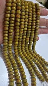 Perles de pierre précieuse opale verte naturelle, rondes, lisses, 8 mm, couleur verte, brins de 7 pouces de long - Product Image 3