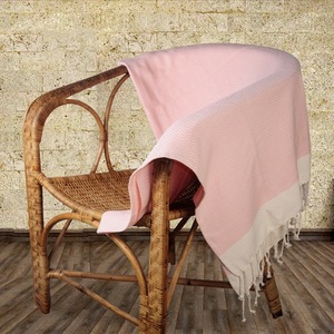 Serviette de bain rectangulaire en coton turc à carreaux roses, moelleuse avec franges, lavable en machine, écologique, séchage rapide, pour adulte - Product Image 6