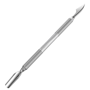 Outil professionnel pour repousser les cuticules des ongles, double extrémité, nettoyeur et repousse-cuticules, acier inoxydable, poignée ergonomique, résistant à la corrosion - Product Image 1