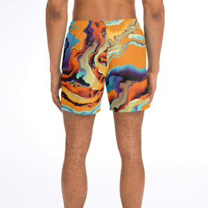 Custom Sublimated Quick Dry Swim Beach <b>Shorts</b> for Men <b>Compression</b> Liner with Zipper Pockets Printed Pattern Made in Pakistan - Product Image 2