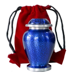 Petites urnes commémoratives bleues en marbre, lot de 4, pour cendres funéraires humaines, urnes de crémation et objets commémoratifs - Product Image 2