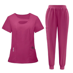 New Arrival Hospital Uniforms Medical Scrubs <b>Doctor</b> Denim Unisex Long Sleeve Best Design Scrub <b>Sets</b> - Product Image 3