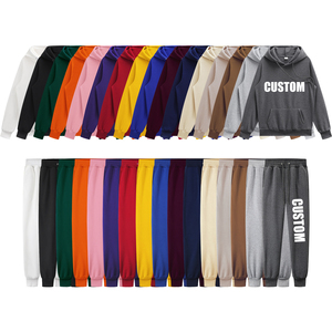 Custom Men’s 100% Cotton Hoodie & <b>Sweatpants</b> <b>Set</b> Sublimation Blanks Tracksuit Embroidered Logo Pullover Hoodie Jogger <b>Set</b> - Product Image 1