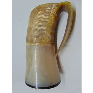 Taza artesanal de cuerno de búfalo natural, de origen ético, para beber cerveza, ideal para decoración de clubes, bares y restaurantes. - Product Image 1