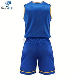 Ensemble d'uniformes de basketball d'été personnalisés pour hommes, sans manches, col rond, avec cordon de serrage, respirant, séchage rapide, grandes tailles, imprimé par sublimation OEM - Product Image 6