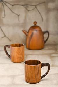 แก้วกาแฟไม้วอลนัทงานฝีมือเหนือกาลเวลา - ดีไซน์แกะสลักลายเฉพาะตัว เป็นมิตรกับสิ่งแวดล้อม ความจุขนาดใหญ่ รับสกรีนโลโก้ - Product Image 6