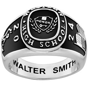 Anillo de Graduación Personalizado de Plata Esterlina 925 para Hombre, Anillo Escolar Personalizado para Estudiantes de Secundaria y Universidad - Product Image 3