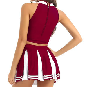 Uniformes de cheerleading personnalisés imprimés avec capuche pour filles, vente en gros, conception OEM, uniformes de pom-pom girls en polyester - Product Image 2