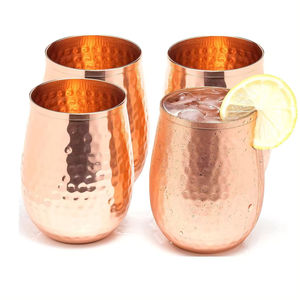 Meilleures ventes : Verre à Moscow Mule en cuivre martelé, fait main, pour cocktails, boissons gazeuses et eau - Product Image 6