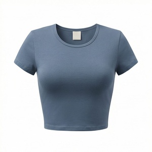T-shirts courts d'été en coton grande taille pour femmes, vêtements de sport respirants, personnalisables, collection premium - Product Image 1
