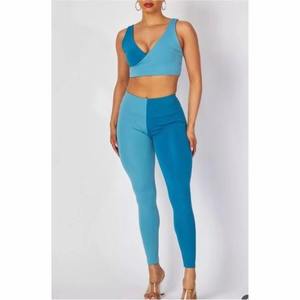 Ropa Deportiva al por Mayor para Gimnasio, Conjuntos de 2 Piezas para Mujer, Conjuntos de Yoga, Leggings de Entrenamiento, Sujetadores Deportivos, Conjunto Deportivo de Algodón - Product Image 4