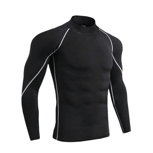 Fabricant sur mesure de sous-vêtements de sport pour hommes, coupe compressive, manches longues, col montant, anti-transpiration, thermique, pour le ski. - Product Image 2