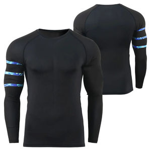 Vêtements de sport respirants pour l'extérieur, t-shirts de protection contre les éruptions cutanées, manches longues, vêtements de compression pour l'entraînement, équipement d'entraînement MMA, vente chaude - Product Image 6