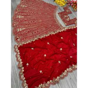 Robes de soirée de créateur Belle broderie de fil pour soirée de travail Lehenga Choli - Product Image 5