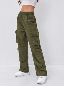 Outfitize International Bulk Women Cargo Pants Wholesale Satin Fabric Luxury Smooth Streetwear Trousers Custom Branding Bulk - Product Image 2