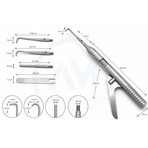 Pistola removedora de coronas dentales, removedor manual de doble punta, herramienta dental de acero inoxidable, instrumentos dentales reutilizables - Product Image 5