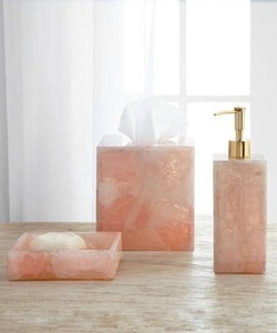 ILAHI's Sky <b>Blue</b> Luxury Acrylic Resin Three-piece Modern Portable <b>Bathroom</b> Set Flower Design Home <b>Accessories</b> Uttar Pradesh - Product Image 1