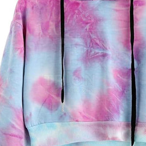 High Quality Women Tie Dye Hoodies Latest Design Solid Color Tie Dye Hoodies Customized Tie Dye Hoodies For Women - Product Image 6