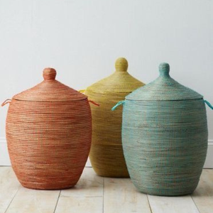 Contenedores de almacenamiento multifunción rústicos para sala de estar y dormitorio, cesta de cuerda de plástico tejida a mano duradera y ecológica - Product Image 4