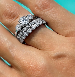 925 Sterling Silver Moissanite Diamond <b>ring</b> Gift For engagement - Product Image 2