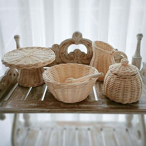 ชุดของเล่นครัวไม้ ของเล่นเสริมสร้างจินตนาการ ชุดทำอาหารหวายสาน ชุดเครื่องครัวจิ๋ว - Product Image 5