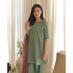 Designer Women's Party Wear <b>Top</b> Bottom Dupatta Set - Product Image 6