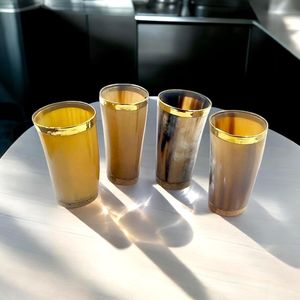 Mug à bière élégant en corne de buffle polie, durable et écologique, couleur naturelle, idéal pour le café, le vin et les cadeaux - Product Image 2