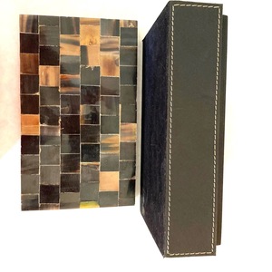 Nueva Caja Rectangular Rústica de Cuerno de Búfalo de ILAHI, Pulida, Ecológica, Estilo Antiguo Feng Shui, para Guardar Joyas, con Interior Suave - Product Image 6