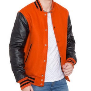 Men's Casual Wear Premium Quality Letterman Jacket Wholesale Clothing with Stand Collar - Product Image 2