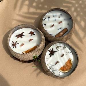 COCO-ECO Eco-Friendly <b>Coconut</b> Shell Scented <b>Candle</b> Home Decor 2 Years Shelf Life - Product Image 4