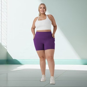 Shorts Deportivos para Mujer con Bolsillos Laterales, Cintura Alta, para Correr, Entrenamiento, Fitness, Yoga, Transpirables, Ropa Deportiva Activa - Product Image 3