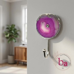 DIY Hand Painted Agate Multifunction Wall Mounted Coat <b>Hooks</b> & <b>Rails</b>-Waterproof Eco-Friendly Adjustable Vintage Design - Product Image 3