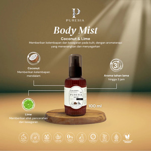 PURESIA Brume Corporelle Végane Hypoallergénique Coco & Citron Vert 100ml Parfum Tropical Énergisant Longue Durée pour Adultes - Product Image 2
