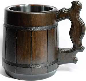 Taza de Madera Clásica Hecha a Mano Personalizada para el Hogar, Oficina, Hotel, Taza de Cerveza de Madera, Taza de Té con la Mejor Calidad, Mayorista de la India - Product Image 4