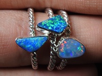 Bague en argent sterling 925 avec opale australienne sertie clos, pierre précieuse multicolore, classique, unisexe, pour fiançailles, mariage, anniversaire, cadeau de fête