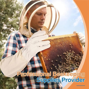 Meilleurs gants de sécurité ventilés et protecteurs pour l'apiculture, en cuir de chèvre antidérapant avec revers en toile - Gants Sunny - Product Image 6
