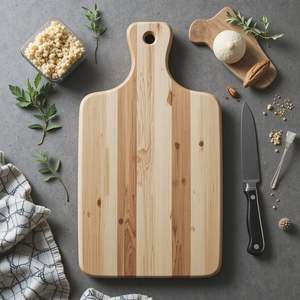 Planche à découper en bois classique et polyvalente, en bois dur de qualité supérieure, avec une surface spacieuse pour la préparation quotidienne des repas. - Product Image 6