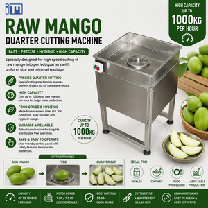 Máquina Cortadora de Cuartos de Mango Crudo, Cortadora de Vegetales de Acero Inoxidable, Equipo de Procesamiento de Alimentos de Alta Capacidad - Product Image 1